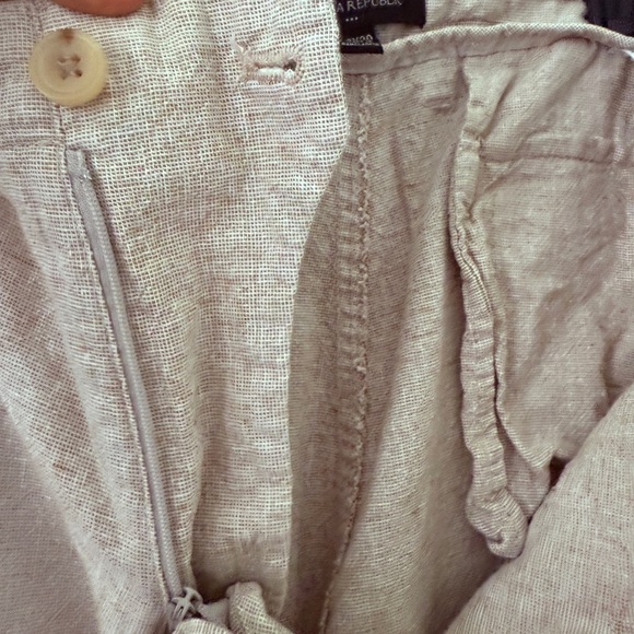 Banana Republic Tan Wide Leg Pants Linen Blend - Picture 5 of 10